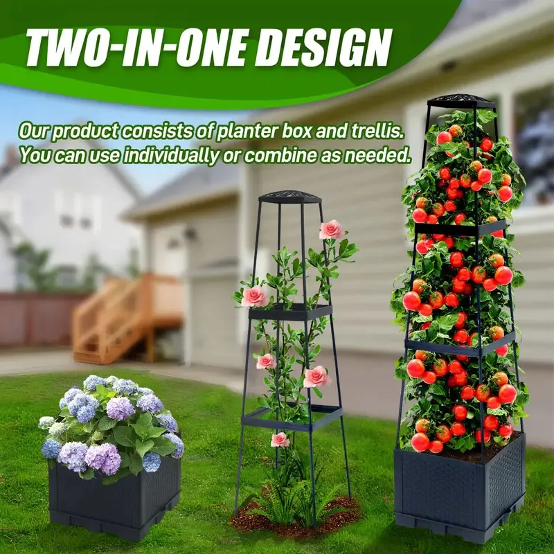 Hydroponic Tower - برج الطماطم مع صندوق زراعة ذاتي