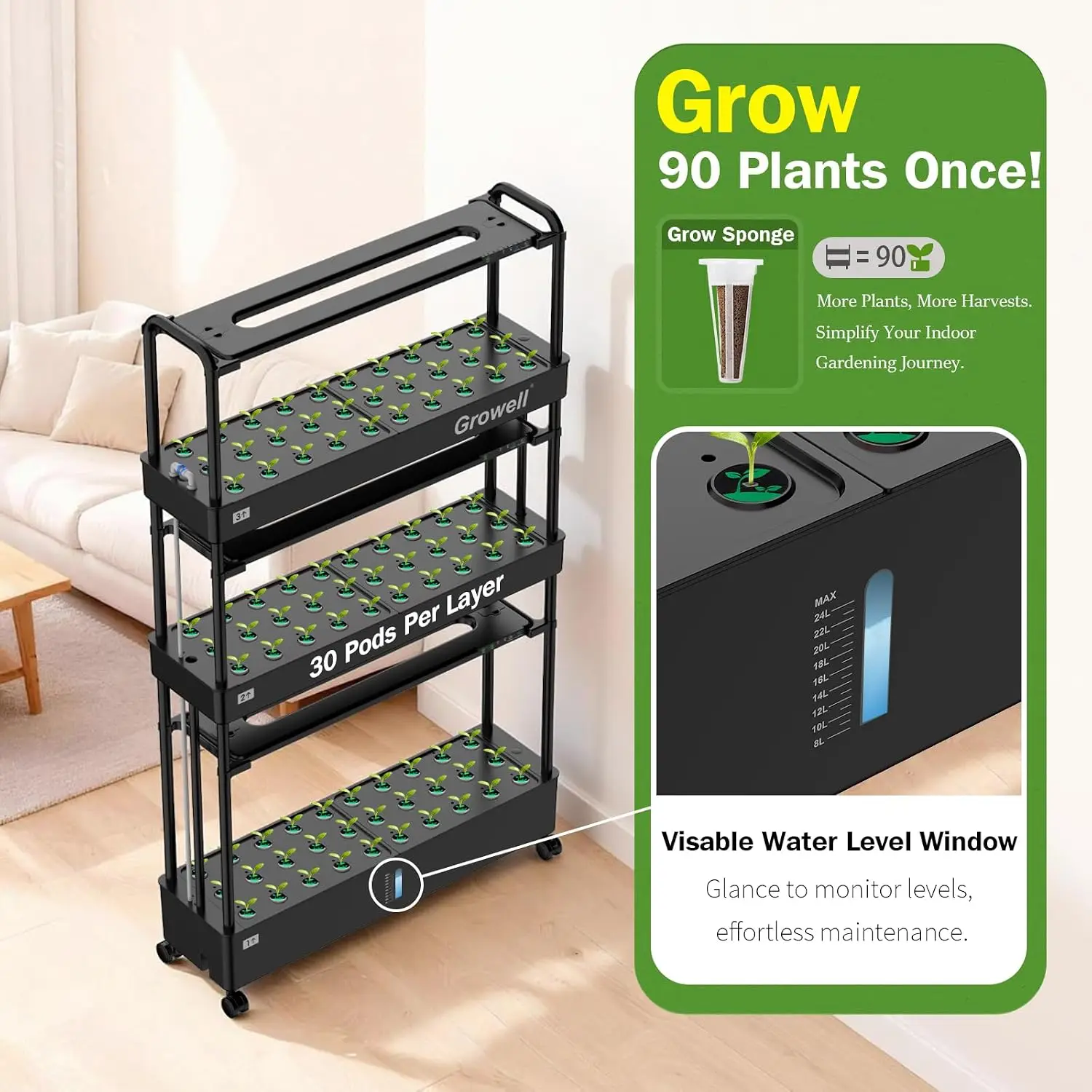 نظام زراعة مائية كبير، طقم حدي - مراجعة Indoor Garden Kit وسعره